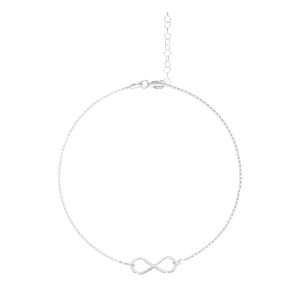 Pulsera de Infinito,  Plata Italiana 925 18+2cms