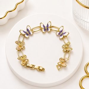 Pulsera de Mariposas Oro Laminado 18k